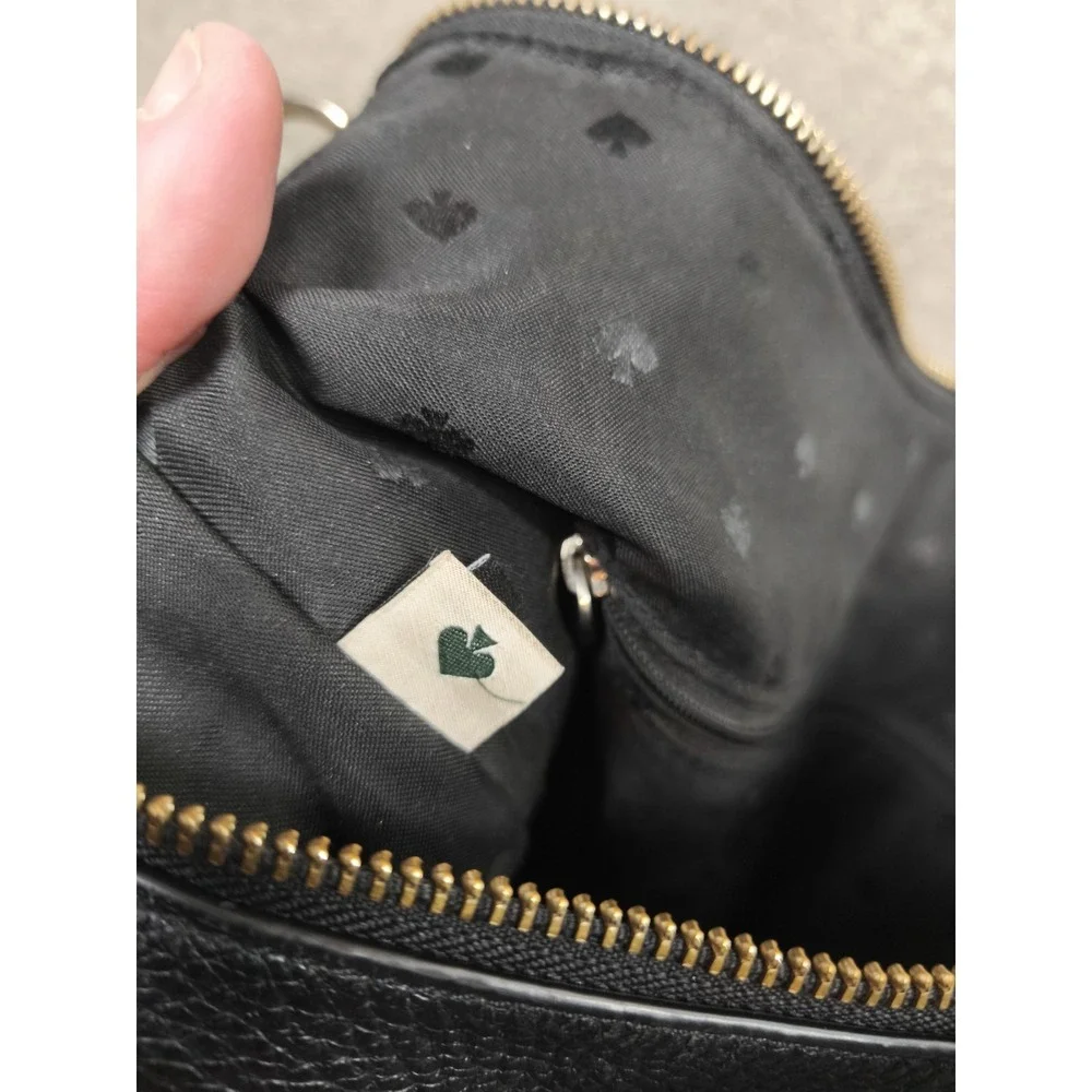 Kate Spade New York‎ Black Pebbled Leather Hobo Shoulder Bag Purse